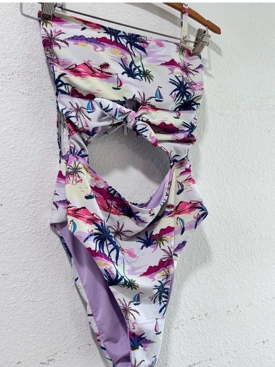 Juicy Couture Other - Juicy Couture Pink, Purple & Navy Tropical Logo One-Piece